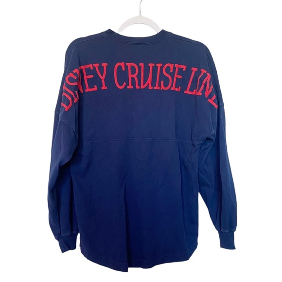 Disney Cruise Line Lace-Up Spirit Jersey Nautical Vacation Navy Blue/Red Sz XS - Picture 6 of 9